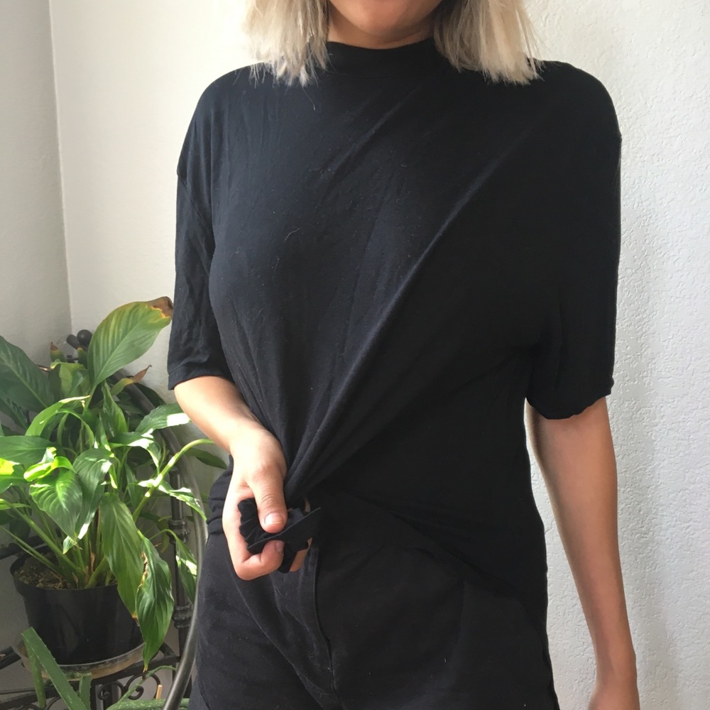Zara long black top